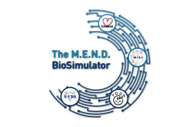 The M.E.N.D. BioSimulator 로고